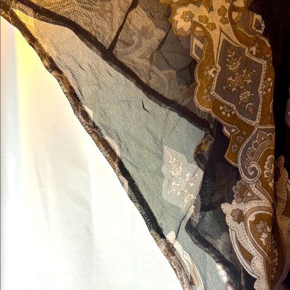 INC International Concepts Black and Tan Dolman Sleeve Blouse - Picture 4 of 8